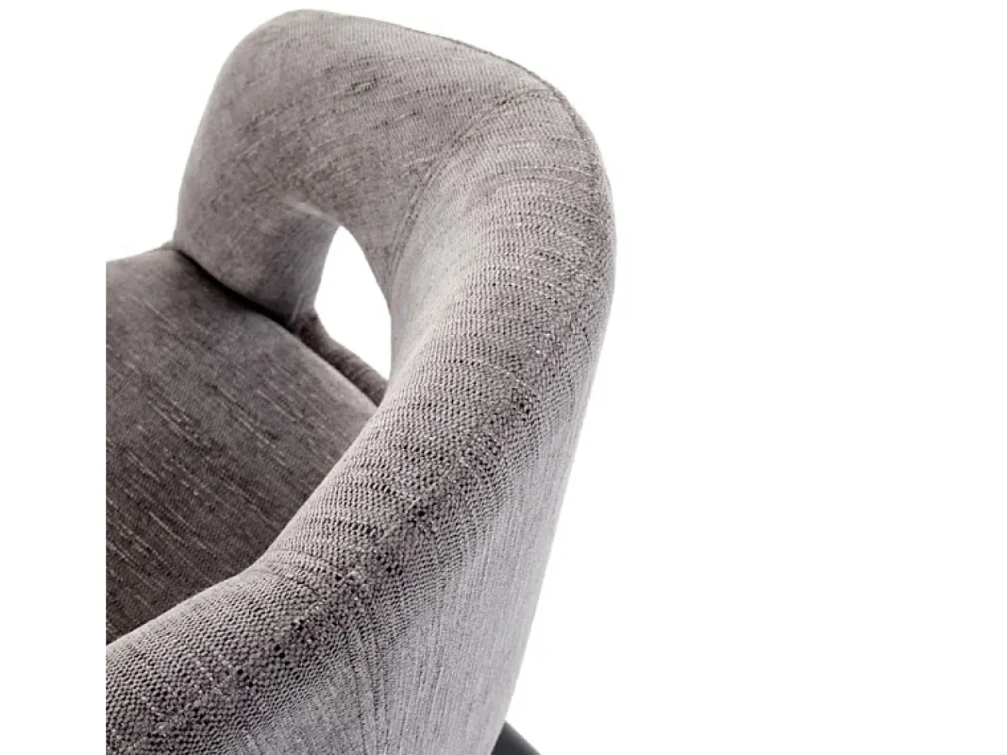 Silla giratoria de diseño en tejido gris Melaine