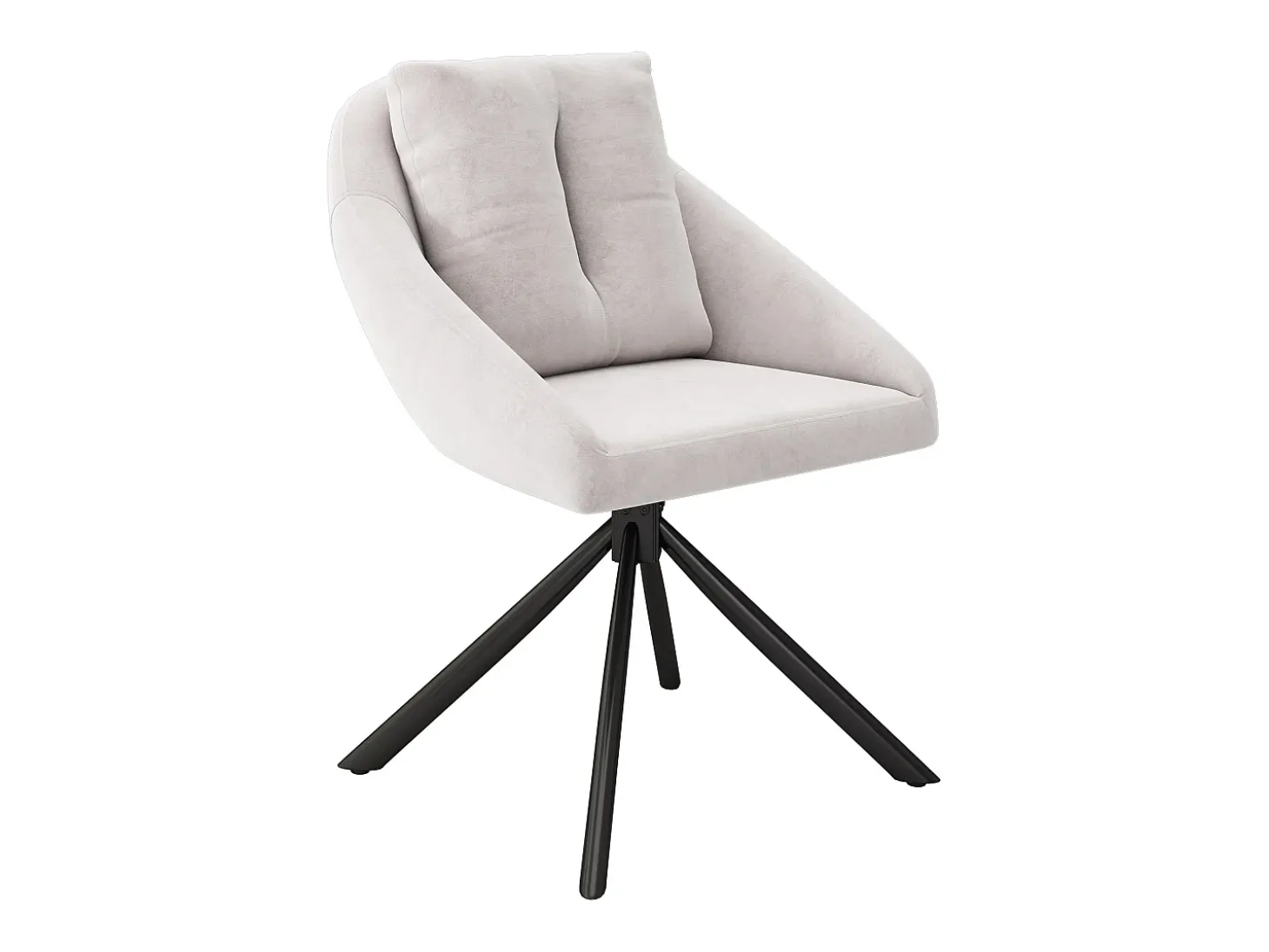 Silla giratoria de terciopelo beige, diseño moderno y cómodo, estructura de metal (72,39 x 62,23 x 49,53 cm)