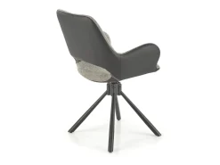 Silla giratoria Kasper de tela y piel ecológica