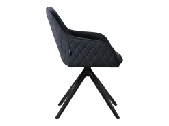 Silla giratoria Silla de comedor Sillón Giratorio 360 grados Silla de salón Negr