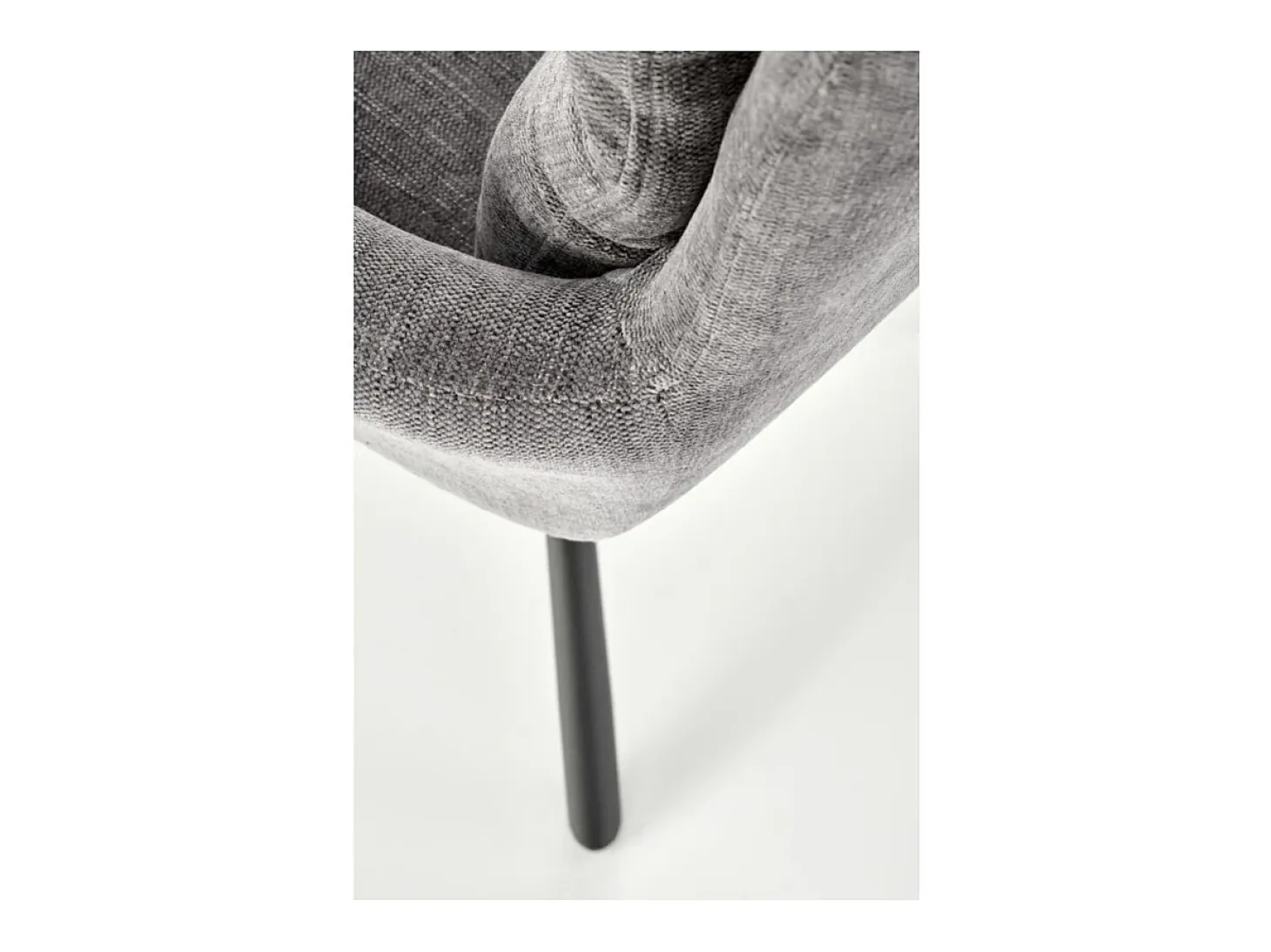 Silla giratoria tapizada de diseño en tejido gris Edge