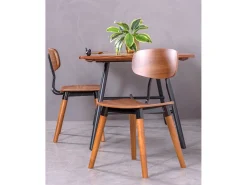 Silla industrial en madera de nogal - Copine - Nogal