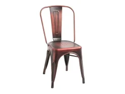 Silla industrial vintage de acero Kontoir-Color Blanco