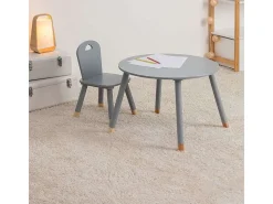 Silla Infantil Douceur Patas Madera Gris y Roble Claro Estilo Infantil