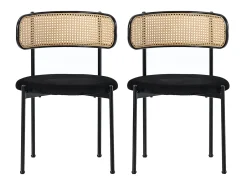Silla, juego de 4, silla de ocio moderna y sencilla negra.