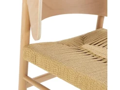 Silla KANURA de madera de haya natural y cuerda