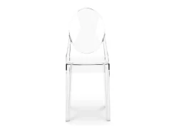 Silla Louiva gris transparente-Color Rojo transparente