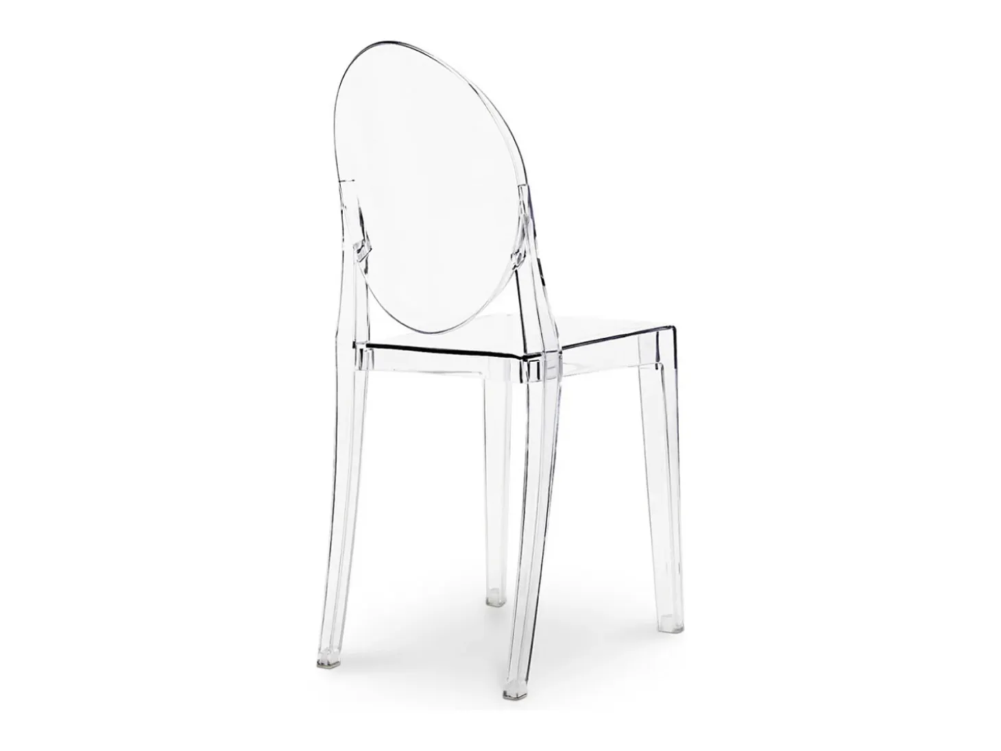 Silla Louiva gris transparente-Color Azul transparente