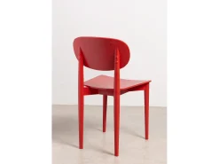 Silla madera haya maciza Rojo Llama SANDRO