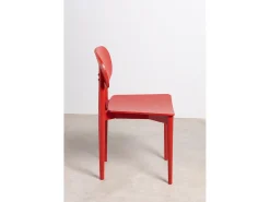 Silla madera haya maciza Rojo Llama SANDRO