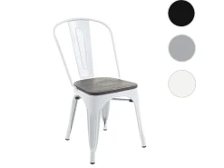 Silla MCW-A73 con asiento de madera, blanco