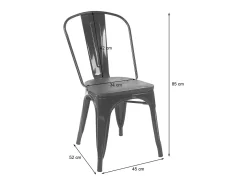 Silla MCW-A73 con asiento de madera (juego de 2), gris