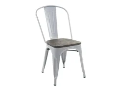 Silla MCW-A73 con asiento de madera (juego de 2), gris