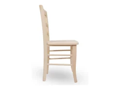 Silla modelo Loris en madera cruda para pintar con asiento de madera maciza