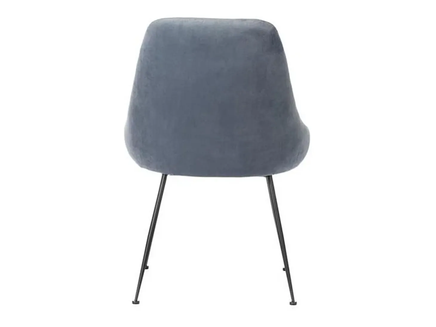 Silla moderna acolchada "Alyssa" efecto terciopelo gris agua 49,5x48,5 cm 80h