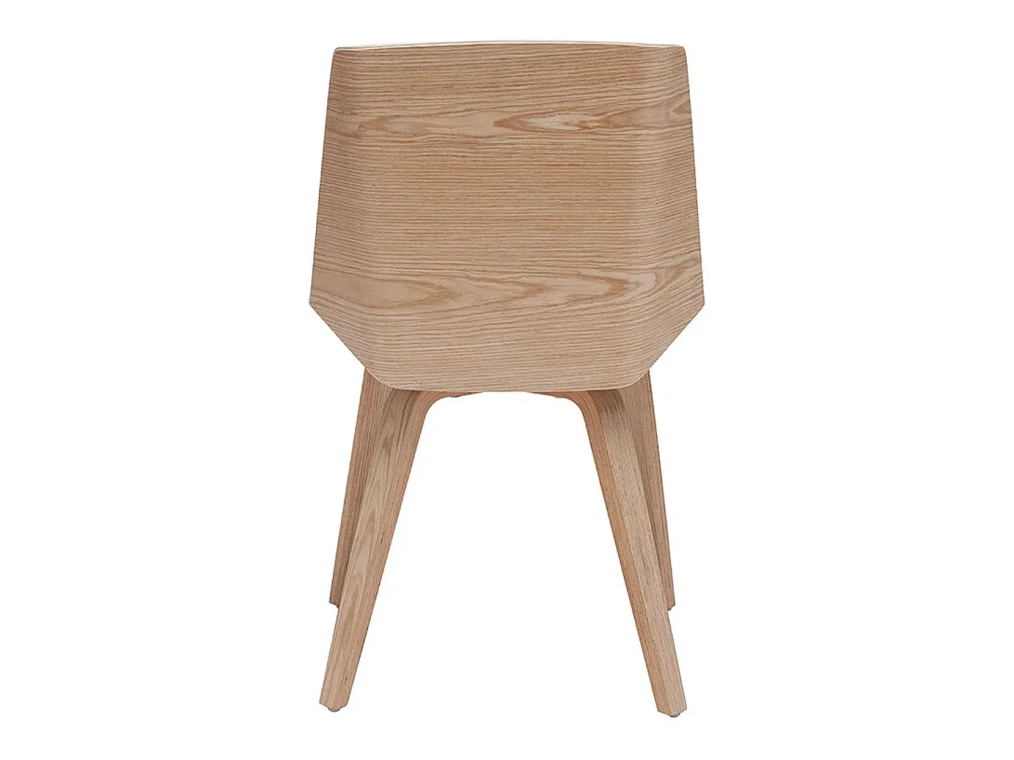 Silla moderna blanca y madera clara MELKIOR