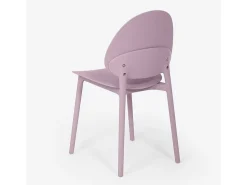 Silla moderna de polipropileno para cocina exterior comedor Gladys - Morado