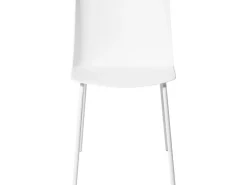 Silla moderna en polipropileno y metal Kova.-Color Blanco