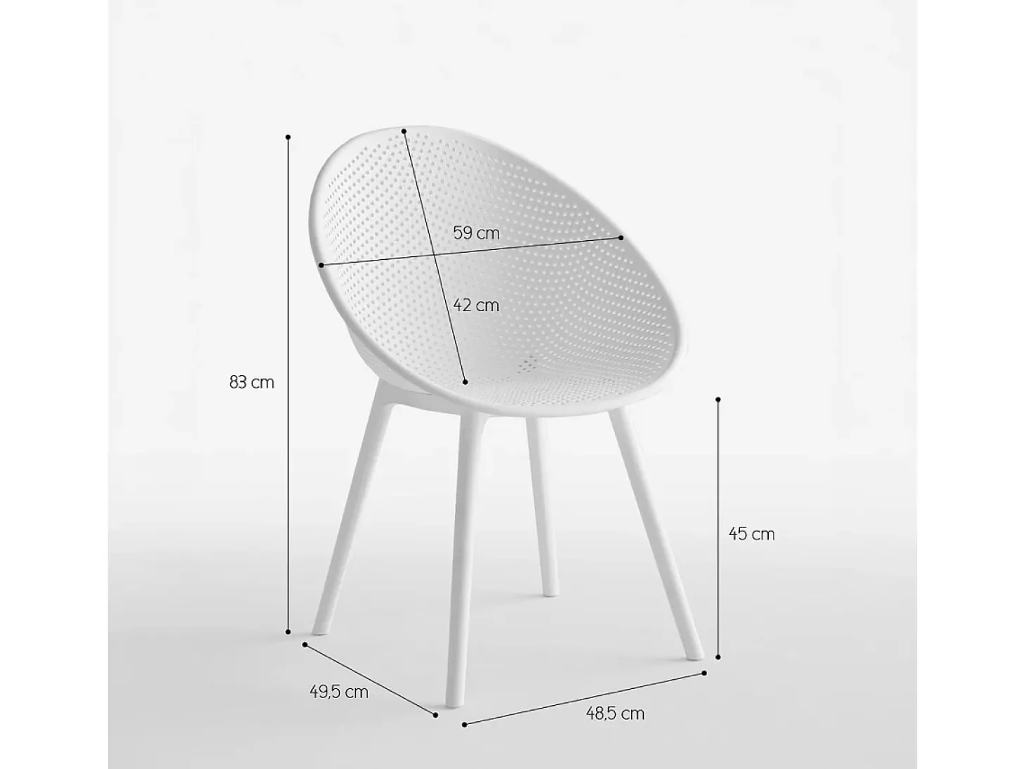 Silla moderna para bar al aire libre jardín cocina comedor Arielle - Gris Oscuro