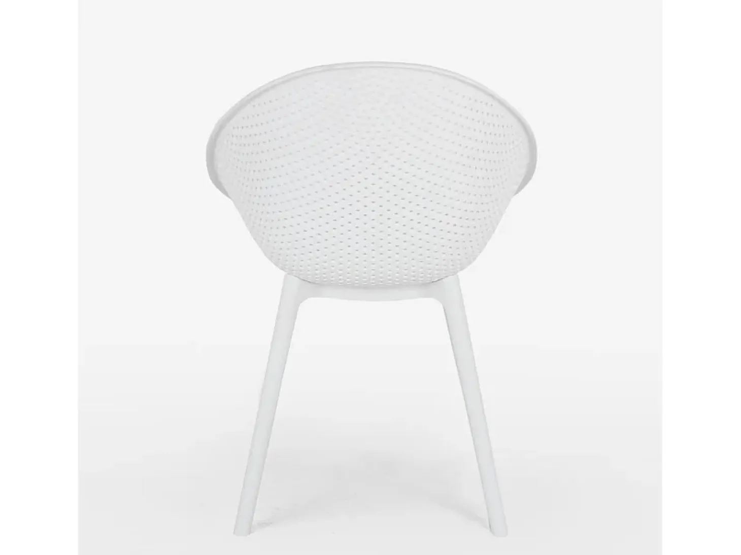 Silla moderna para bar al aire libre jardín cocina comedor Arielle - Blanco