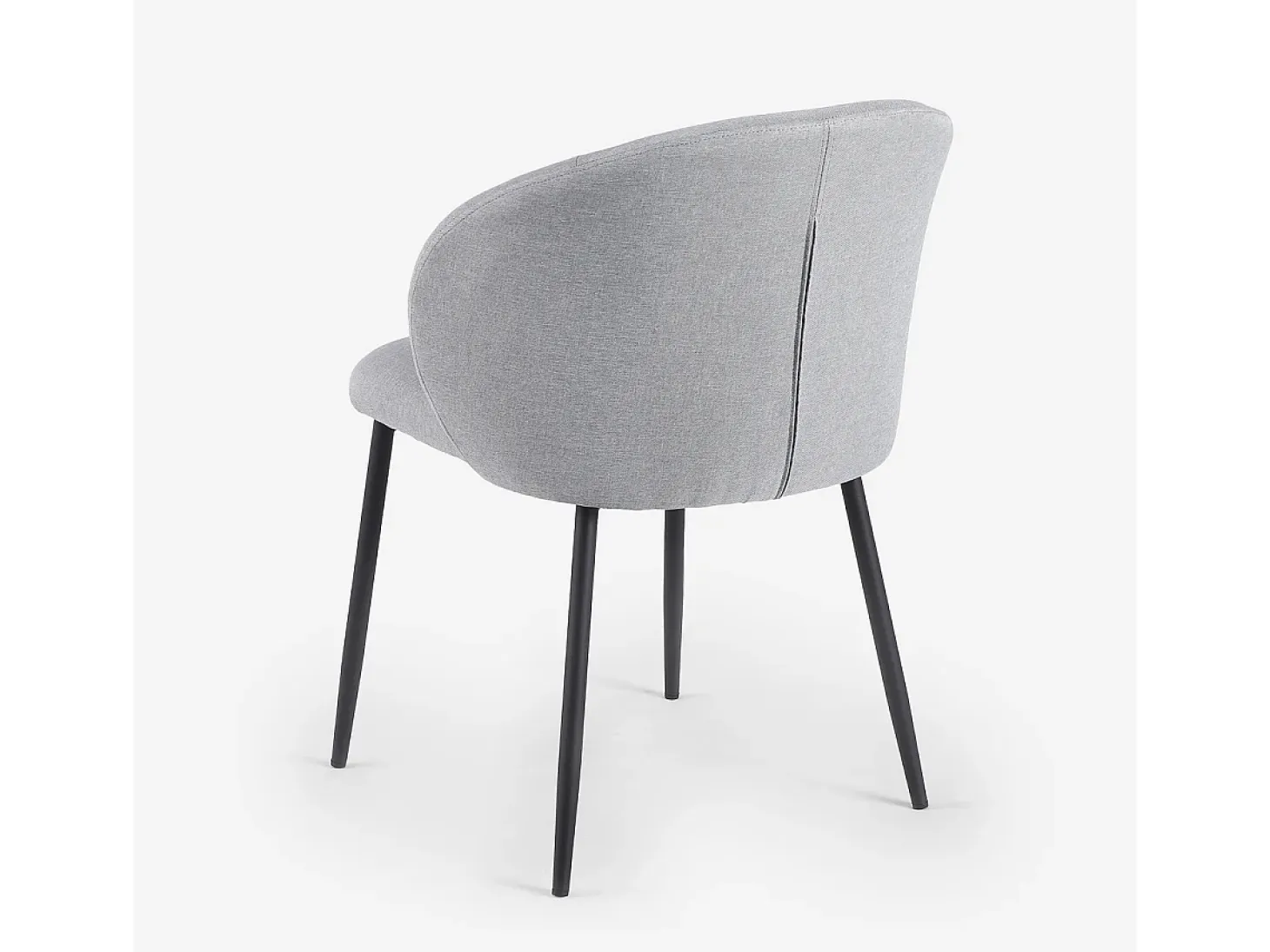 Silla moderna para comedor y cocina de diseño en tela Kadim - Gris