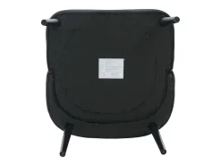 Silla negra - Silla con acabado remachado y patas de madera maciza - terciopelo