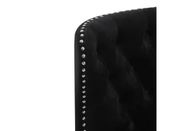 Silla negra - Silla con acabado remachado y patas de madera maciza - terciopelo