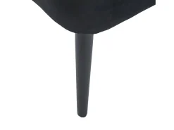 Silla negra - Silla con acabado remachado y patas de madera maciza - terciopelo