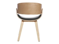 Silla negra y madera clara nogal BENT