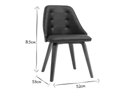 Silla negra y madera oscura FLUFFY
