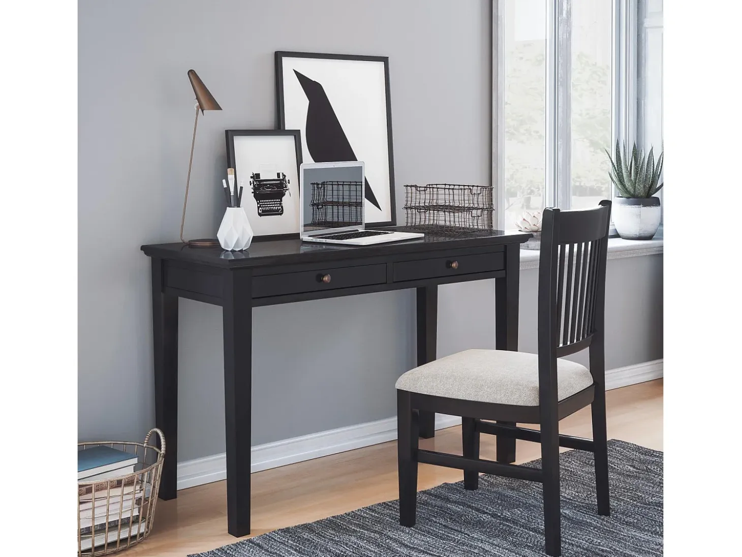 Silla negro crema Avola AV275-370 46x94x53,5 cm