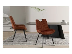 Silla NINO – Terciopelo Óxido – H84 × L56 × P62.5 cm – Estilo diseño