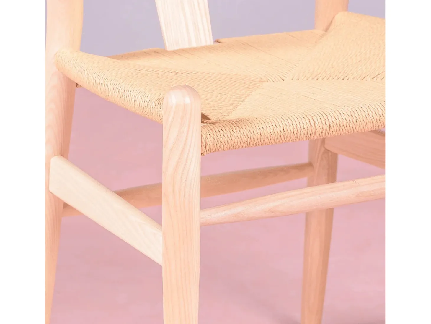 Silla nórdica en madera de fresno natural y cuerda ecológica - Wish - Fresno Natural