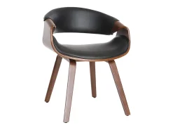 Silla nórdica negro y madera oscura ARAMIS