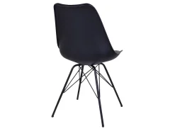 Silla Olav con carcasa en color negro y estructura en color negro.