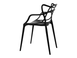 Silla original con reposabrazos Valentino.-Color Negro