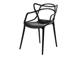 Silla original con reposabrazos Valentino.-Color Negro
