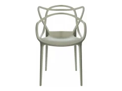 Silla original con reposabrazos Valentino.-Color Moca