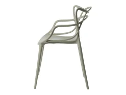 Silla original con reposabrazos Valentino.-Color Moca