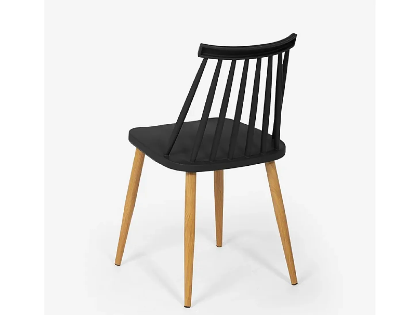 Silla para cocina comedor de polipropileno estilo clásico Toutou - Negro