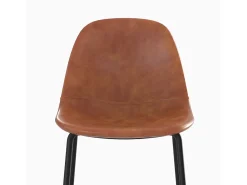 Silla para isla central en cuero sintético camel 65 cm - Henrik