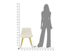 Silla París Crema/Dorada Conjunto 2 Piezas 51X59X79 Cm
