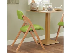 Silla Plegable de Madera con Asiento y Respaldo Tapizado Sillón para Cocina, Oficina 47 x 60 x 77 cm Verde FST92-GR SoBuy ES