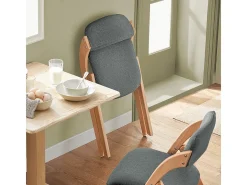 Silla Plegable de Madera con Asiento y Respaldo Tapizado Sillón para Cocina Oficina Gris Oscuro47 x 60 x 77 cm FST92-SG SoBuy ES