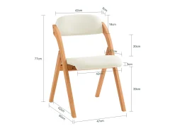 Silla Plegable de Madera con Asiento y Respaldo Tapizado Sillón para Cocina Oficina Blanco 47 x 60 x 77 cm FST92-W SoBuy ES
