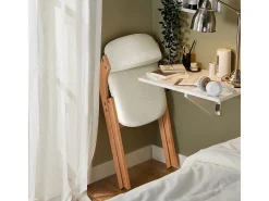Silla Plegable de Madera con Asiento y Respaldo Tapizado Sillón para Cocina Oficina Blanco 47 x 60 x 77 cm FST92-W SoBuy ES