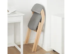 Silla Plegable de Madera con Asiento y Respaldo Tapizado Sillón para Cocina, Oficina 47 x 57 x 79 cm FST92-N SoBuy ES