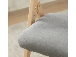 Silla Plegable de Madera con Asiento y Respaldo Tapizado Sillón para Cocina, Oficina 47 x 57 x 79 cm FST92-N SoBuy ES