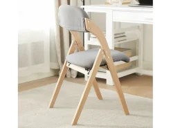 Silla Plegable de Madera con Asiento y Respaldo Tapizado Sillón para Cocina, Oficina 47 x 57 x 79 cm FST92-N SoBuy ES
