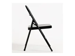 Silla plegable Taly de metal negro brillante - Juego de 2